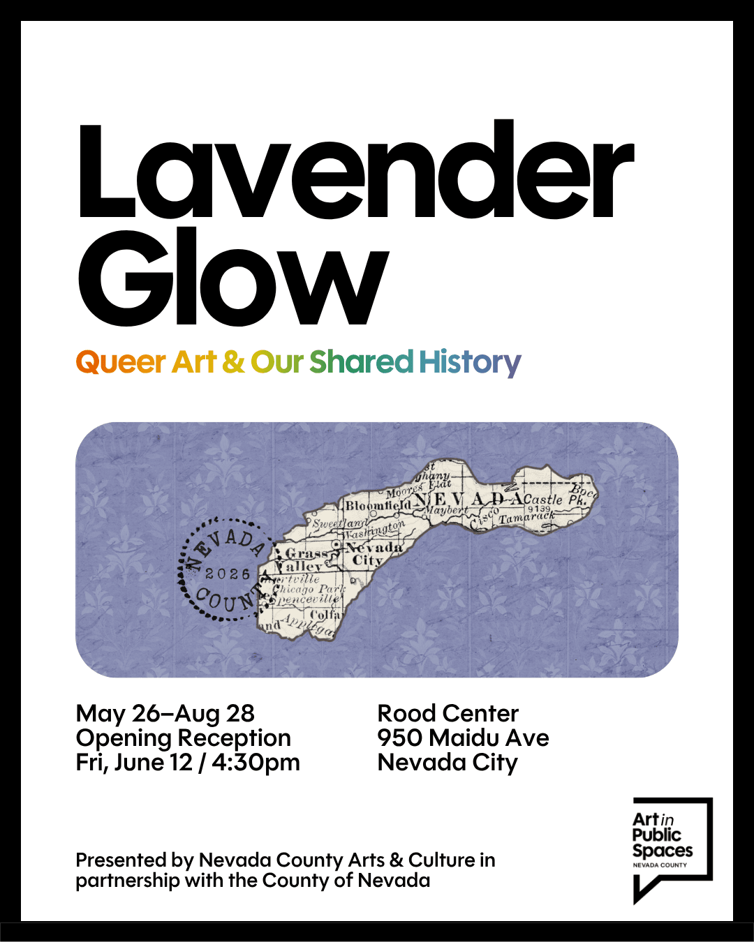 Opening Reception for Lavender Glow | Queer Art & Our Shared History flyer